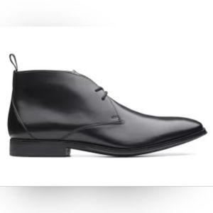 ⭐️BRAND NEW⭐️Clarks: Gilman Mid Mens Black Leather Lace Up Dress Boots Sz 9